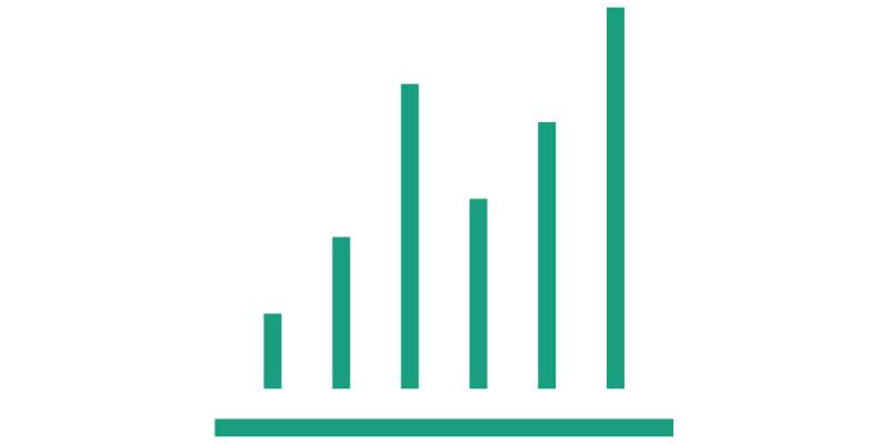 Stylized bar graph