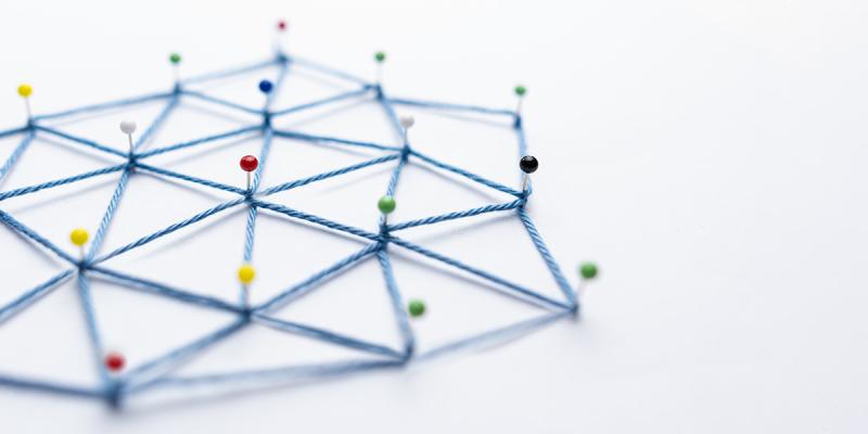 Pins connected with string